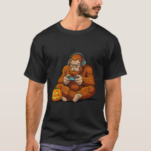 Grappig Bigfoot Halloween Kostuum Gamer Video Gami T-shirt