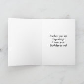 Grappig Bigfoot Happy Birthday Brother Kaart (Binnen)