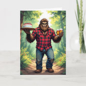 Grappig Bigfoot Happy Birthday Husband Kaart (Voorkant)