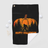 Grappig Bigfoot pompoen Halloween Trick Golfhanddoek (Insitu)