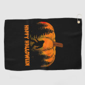 Grappig Bigfoot pompoen Halloween Trick Golfhanddoek (Horizontaal)