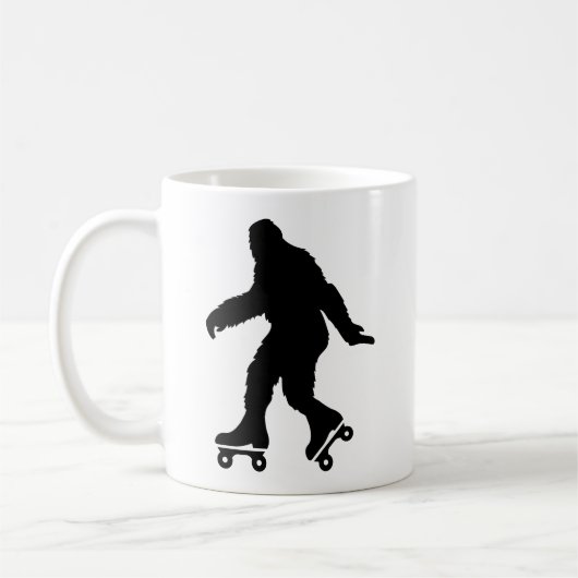 Grappig Bigfoot Rolschaatsen Koffiemok (Links)