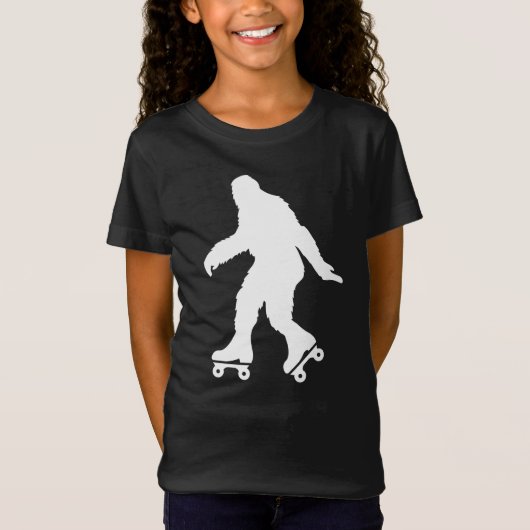 Grappig Bigfoot Rolschaatsen T-shirt (Voorkant)