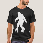 Grappig Bigfoot Rolschaatsen T-shirt (Voorkant)