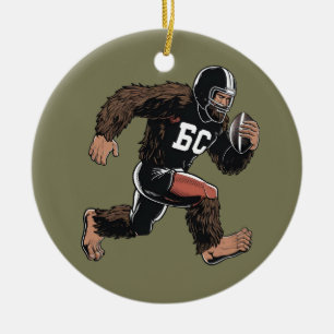 Grappig Bigfoot Sasquatch Fantasy Football Sport Keramisch Ornament