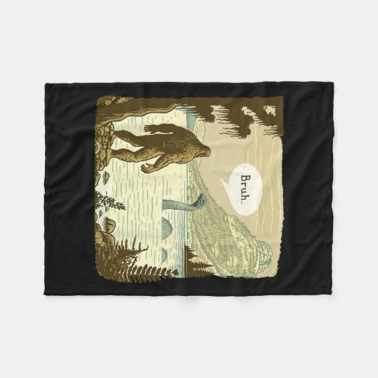 Grappig Bigfoot Sasquatch Loch Ness Monster Introv Fleece Deken (Voorkant (Horizontaal))