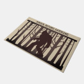 Grappig Bigfoot Sasquatch silhouet kloppen voor Deurmat (Schuin)