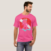  Grappig Bigfoot Scuba Duiken Retro Duikvlag T-shirt (Voorkant volledig)
