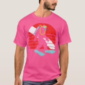  Grappig Bigfoot Scuba Duiken Retro Duikvlag T-shirt (Voorkant)