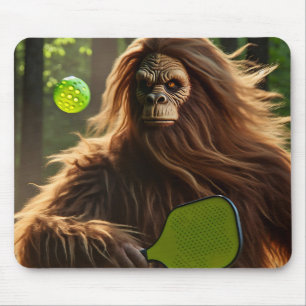 Grappig Bigfoot spelen Pickleball Muismat