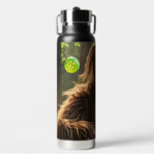 Grappig Bigfoot spelen Pickleball Waterfles (Voorkant)