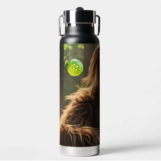 Grappig Bigfoot spelen Pickleball Waterfles (Voorkant)