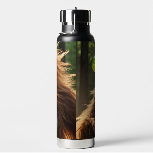 Grappig Bigfoot spelen Pickleball Waterfles (Rechts)