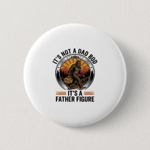 Grappig Bigfoot Vader Figuur Bier Vintage T-Shirt Ronde Button 5,7 Cm