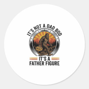 Grappig Bigfoot Vader Figuur Bier Vintage T-Shirt Ronde Sticker