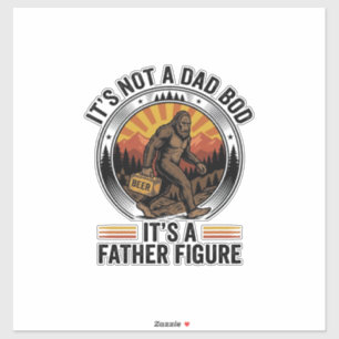 Grappig Bigfoot Vader Figuur Bier Vintage T-Shirt Sticker