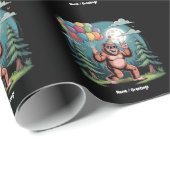 Grappig Bigfoot Verjaardagsfeest Bash Ballonnen Cadeaupapier (Rol Hoek)