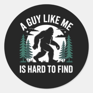 Grappig Bigfoot Wandelen Sasquatch Humor Mannen Ronde Sticker