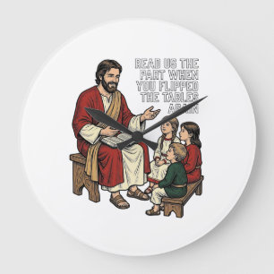 Grappig Bijbelverhaal Vintage Religieuze Leraar T- Grote Klok