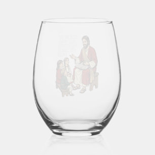 Grappig Bijbelverhaal Vintage Religieuze Leraar T- Wijnglas Zonder Voet