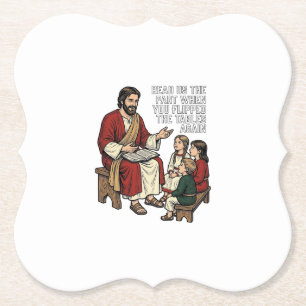 Grappig Bijbelverhaal Vintage Religieuze Leraren T Kartonnen Onderzetters