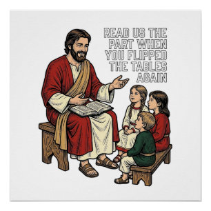 Grappig Bijbelverhaal Vintage Religieuze Leraren T Perfect Poster