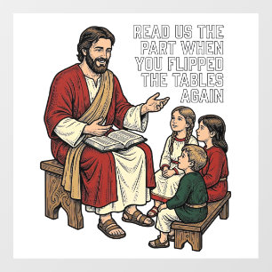 Grappig Bijbelverhaal Vintage Religieuze Leraren T Raamsticker