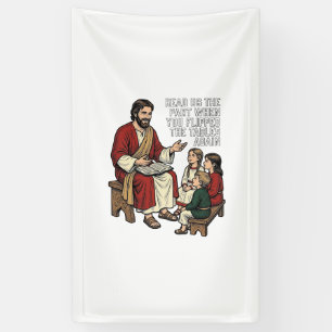 Grappig Bijbelverhaal Vintage Religieuze Leraren T Spandoek