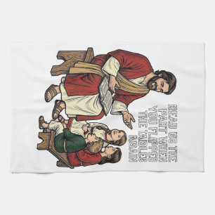 Grappig Bijbelverhaal Vintage Religieuze Leraren T Theedoek