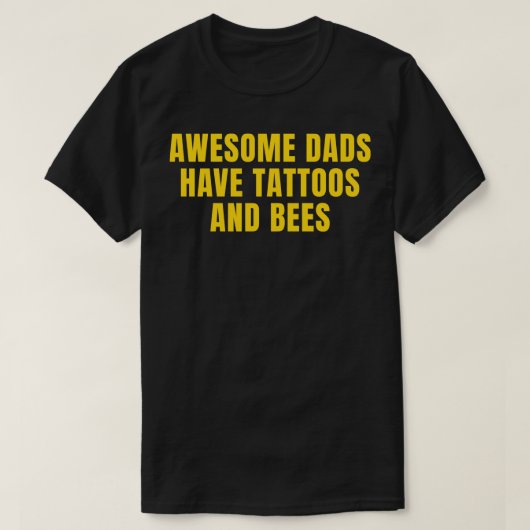 Grappig Bijenhouden Papa Tattoos T-shirt (Design voorkant)