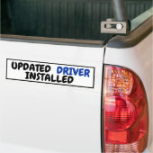 Grappig Bijgewerkt Driver Geïnstalleerd Nieuw Rijb Bumpersticker (Op Truck)