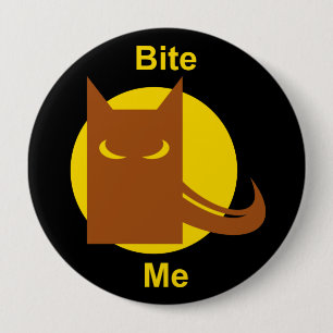 Grappig Bijt Me Spooky Weerwolf Halloween Ronde Button 4,0 Cm
