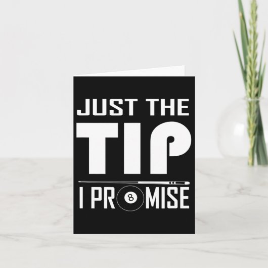 Grappig biljart cue stick Shirt alleen de tip i pr Kaart (Voorkant)