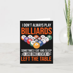 Grappig biljart Gezegde met pooltafel voor biljart Kaart