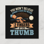 Grappig Biljart Informatiekaartje (Achterkant)