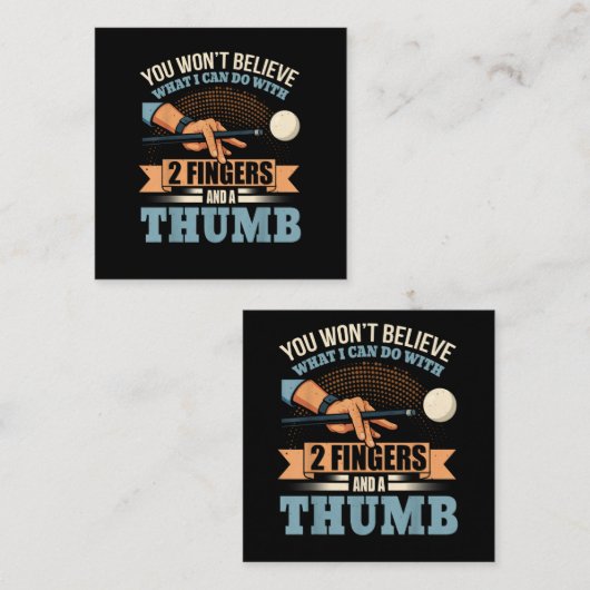 Grappig Biljart Informatiekaartje (Voorkant / Achterkant)