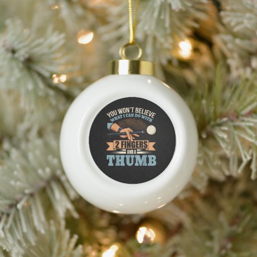 Grappig Biljart Keramische Bal Ornament (Boom)