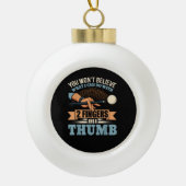 Grappig Biljart Keramische Bal Ornament (Voorkant)