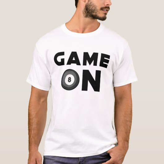 Grappig Biljart Ontwerp T-shirt (Voorkant)