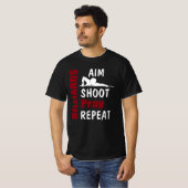 Grappig Biljart Pool Schieten Mikken T-shirt (Voorkant volledig)