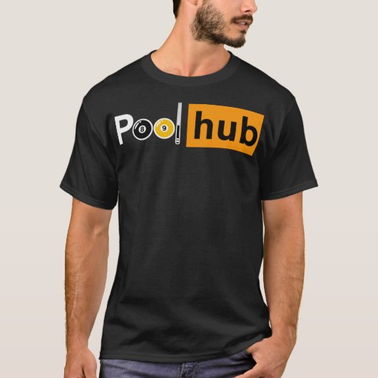 Grappig Biljart Spel - Pool Hub - Biljart Balls & T-shirt (Voorkant)