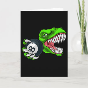 Grappig Biljart T-rex Kunst Biljart Pool Spelen P Kaart