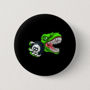Grappig Biljart T-rex Kunst Biljart Pool Spelen P Ronde Button 5,7 Cm
