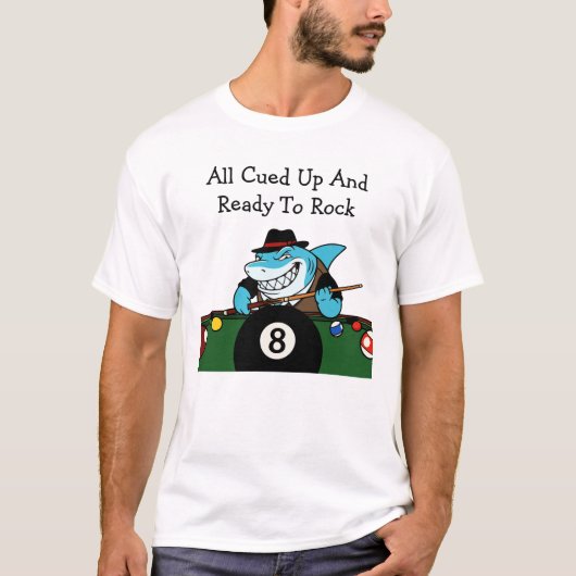 Grappig Biljart Thema Poolhal T-shirt (Voorkant)