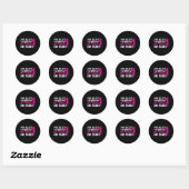 Grappig biljartontwerp voor dames poolspeler dames ronde sticker (Vel)