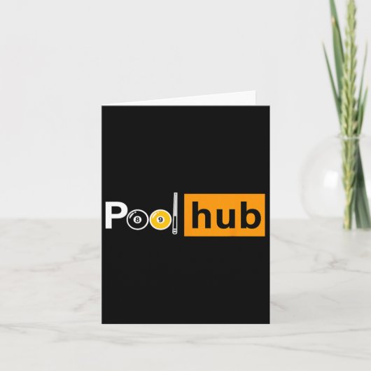 Grappig biljartspel - Pool Hub - biljart en cue Kaart (Voorkant)