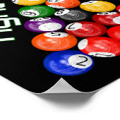 Grappig Billiards geluk is een strak rack Poster (Hoek)