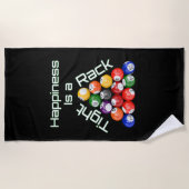 Grappig Billiards geluk is een strak rack Strandlaken (Voorkant)