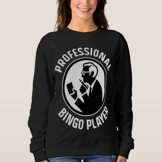 Grappig Bingo Spel Professioneel Bingo Speler Ontw Trui (Voorkant)