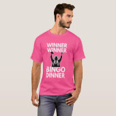 Grappig Bingo Spel Winnaar Winnaar Bingo Diner Ont T-shirt (Voorkant volledig)